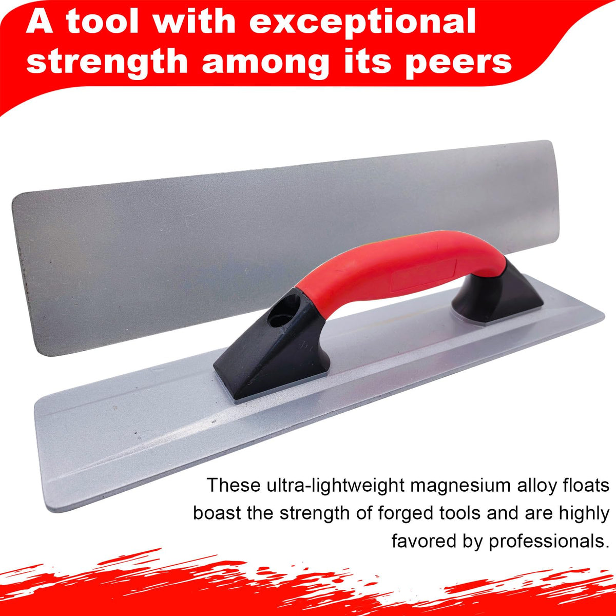 WYPROCEED Magnesium Hand Float, 16 x 3-2/5 Inch Beveled End Concrete Float