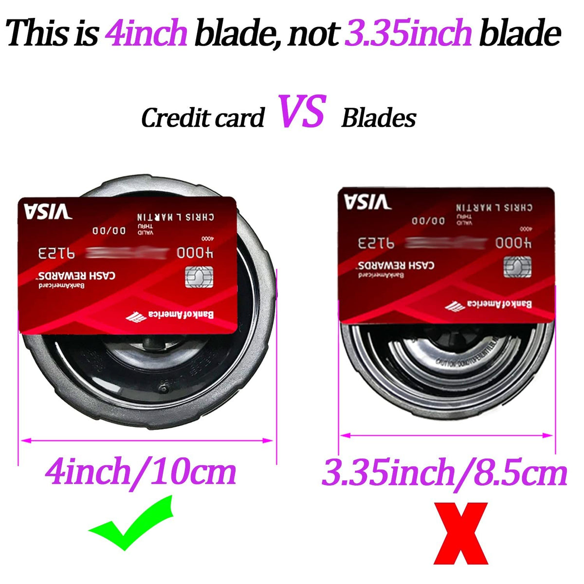 [Upgrade] Replacement 6-Fins Female Blender Blade Parts Compatible with Ninja Auto iQ Blenders. [4Inch Female Fins ONLY]