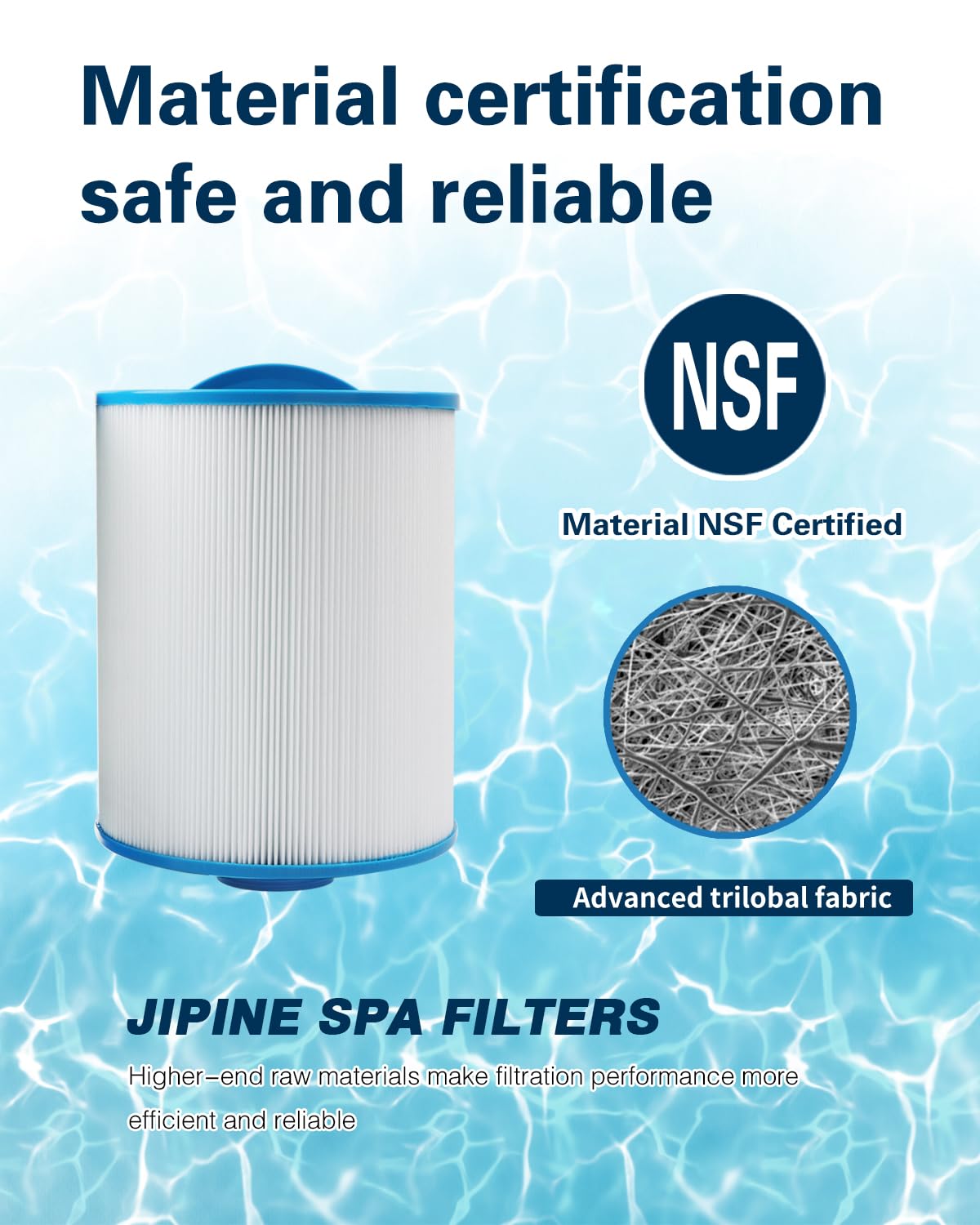 JIPINE PAS50SV Hot Tub Filter Replaces Artesian Spa Large Filter, 2 Pack