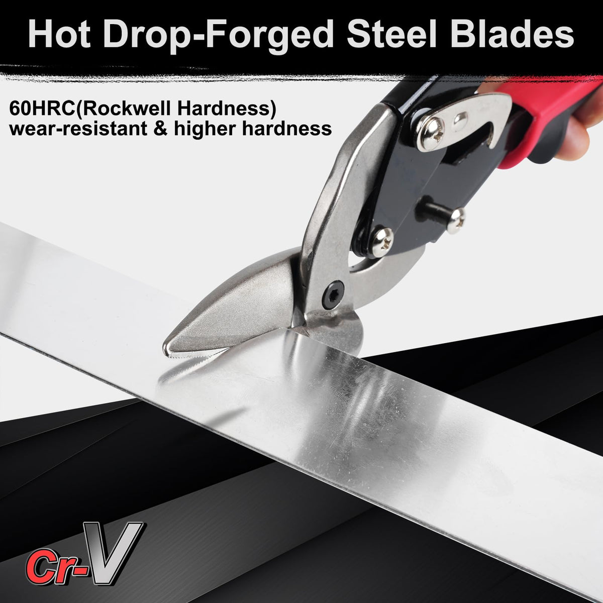 Dekeliy Aviation Tin Snips Set, Straight Heavy Duty Left and Right Tin Cutting Shears, 2 Piece Metal Cutters With Comfort Grips and Safety Latch