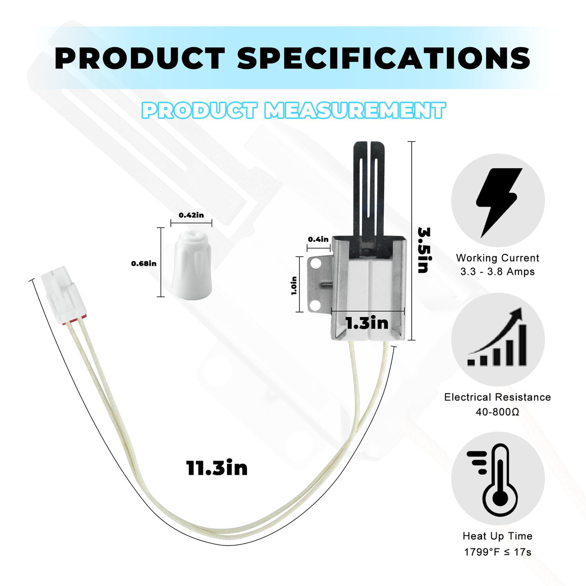 MEE61841401 Oven Igniter Replacement for LG LRG3095ST LRG3061ST LSG4513ST