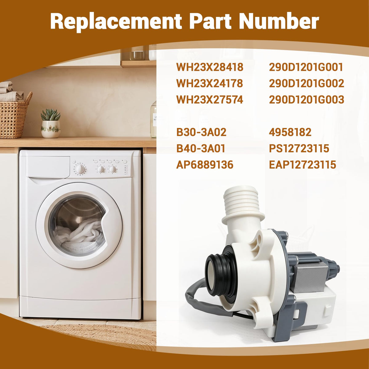 WH23X28418 WH23X24178 WH23X27574 B30-3A02 Washer Drain Pump for ge hotpoint