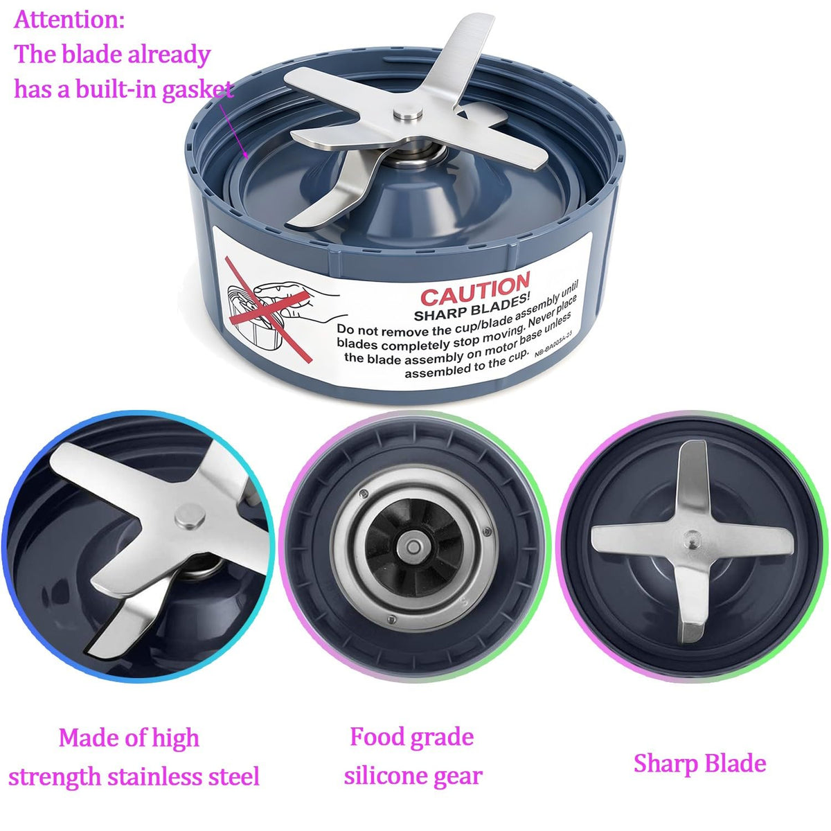 Replacement Blender Blade Parts for NutriBullet 600w 900w Blender