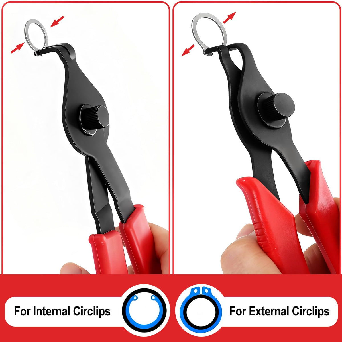 Doaho 10pcs Snap Ring Pliers Set with Straight/Bent Jaw,Storage Case