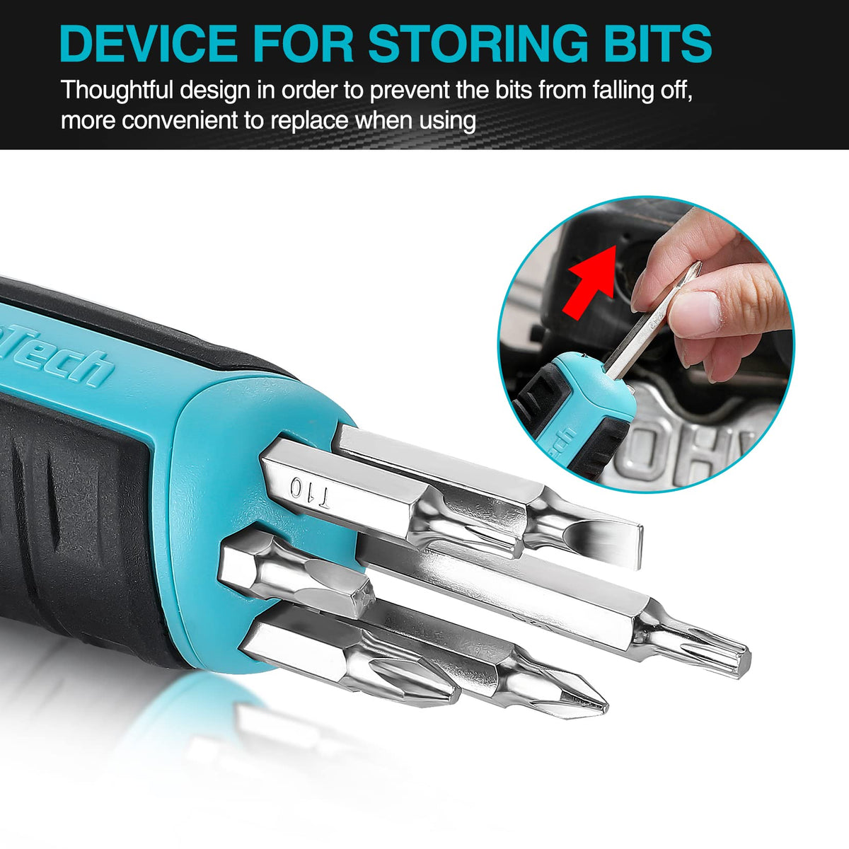 DURATECH 2PCS 12-in-1 Ratcheting Screwdriver Set, Multi-bit Screw Driver