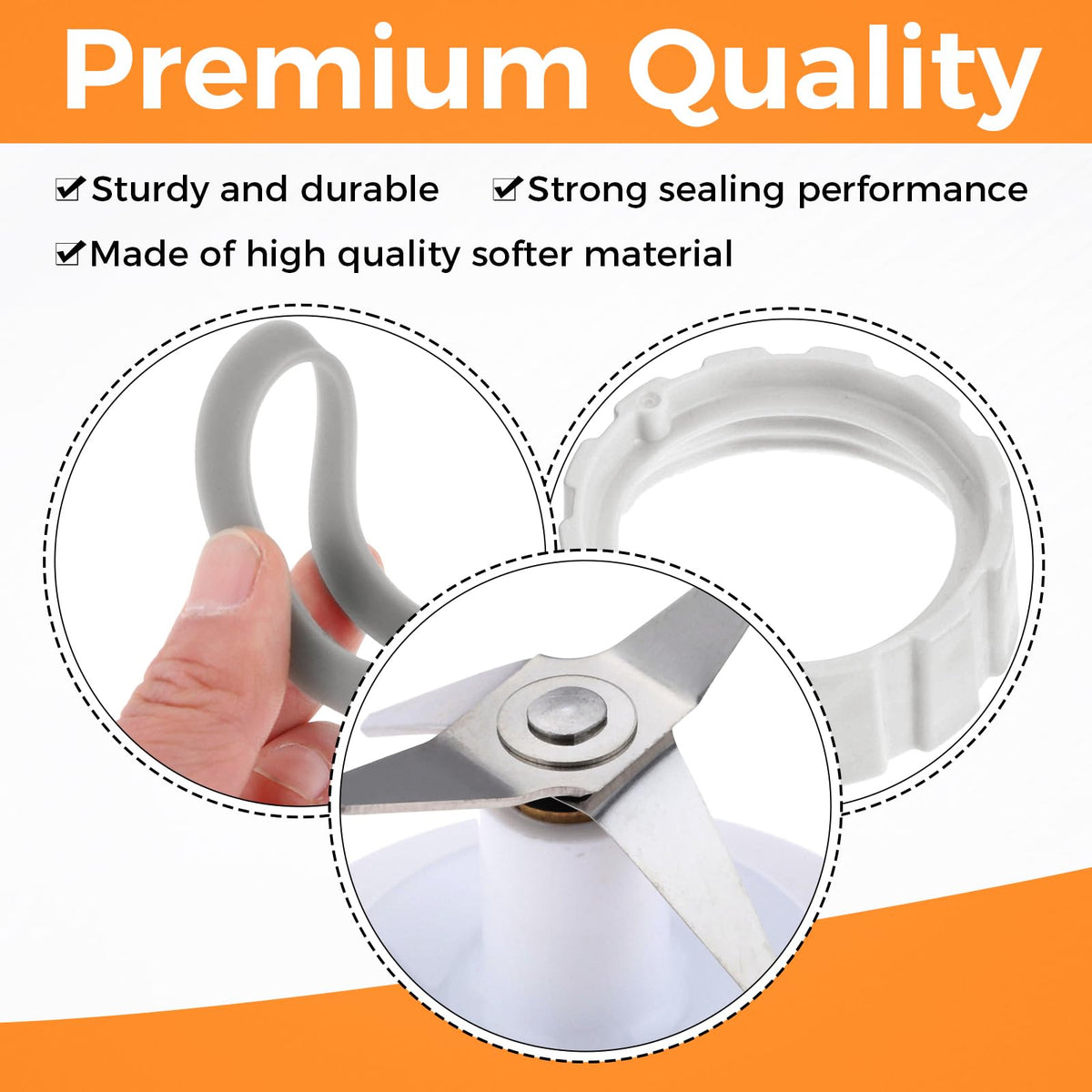 Replacement for Hamilton Beach Blender Blade Base Bottom Screw Cap Gasket