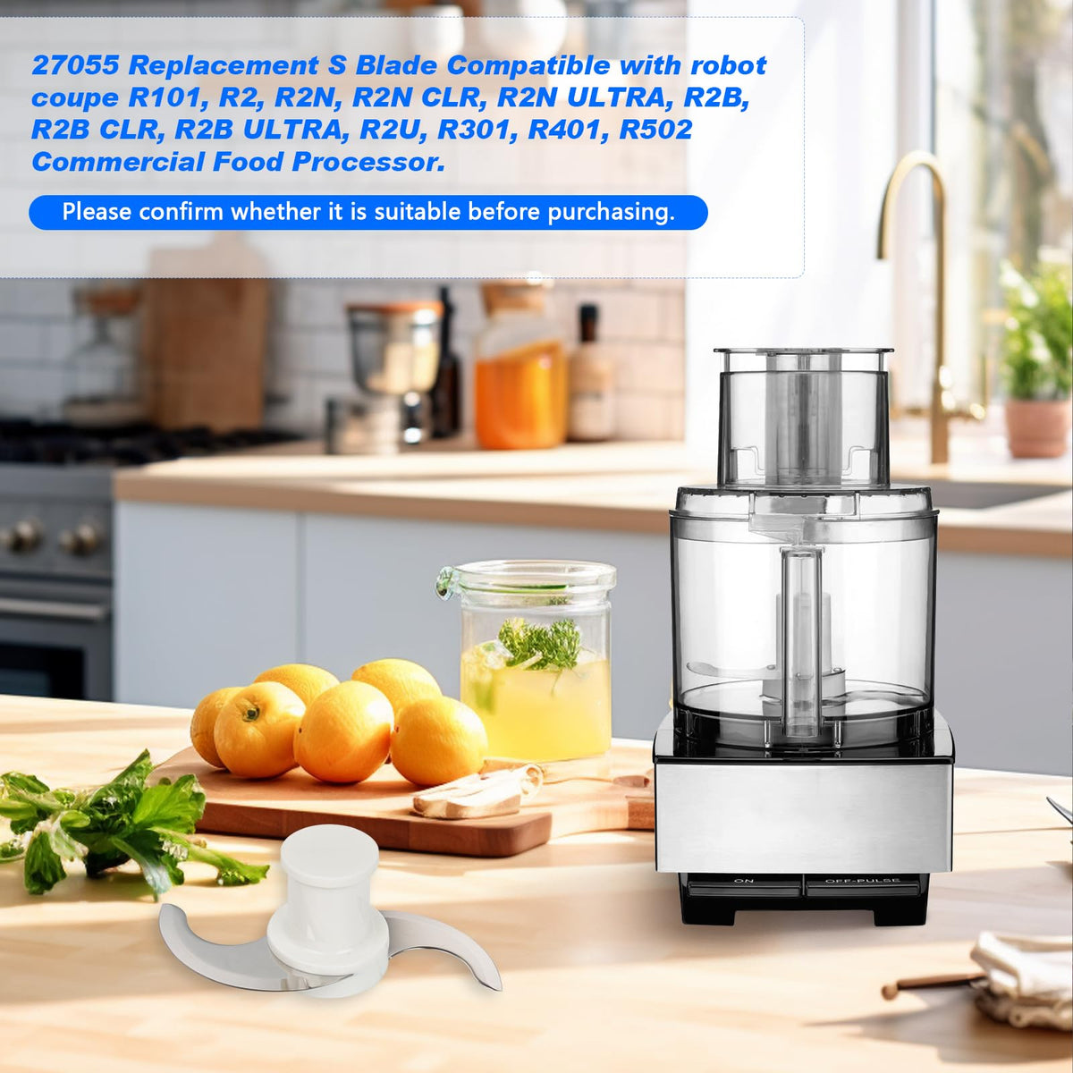 Anlvxin 27055 Stainless Steel S Blade Food Processor Part