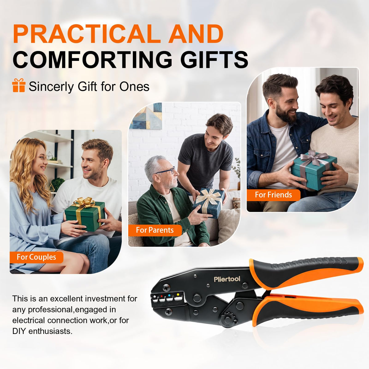 Pliertool Crimping Tool Set 6Pcs, Ratcheting Wire Crimper