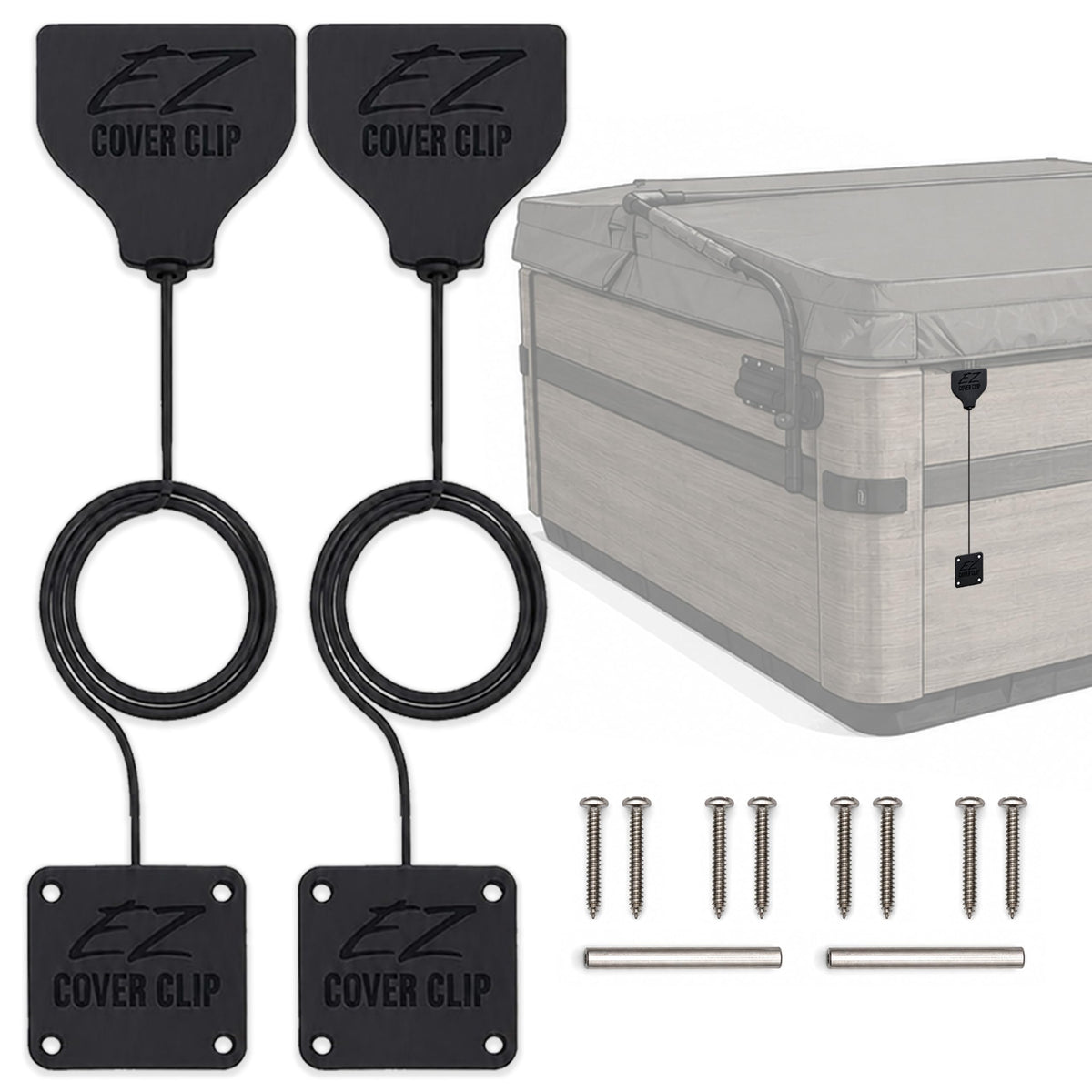 EZ Cover Clip - Hot Tub Cover Clips Replacement - 20" Spa Cover Clips - 2PK