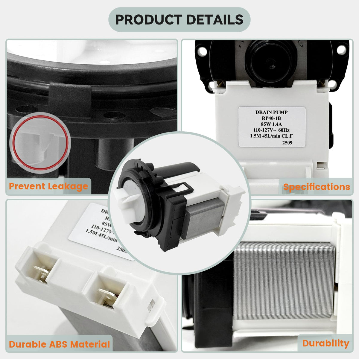 4681EA2001T Washer Drain Pump Motor Fit for LG Ken