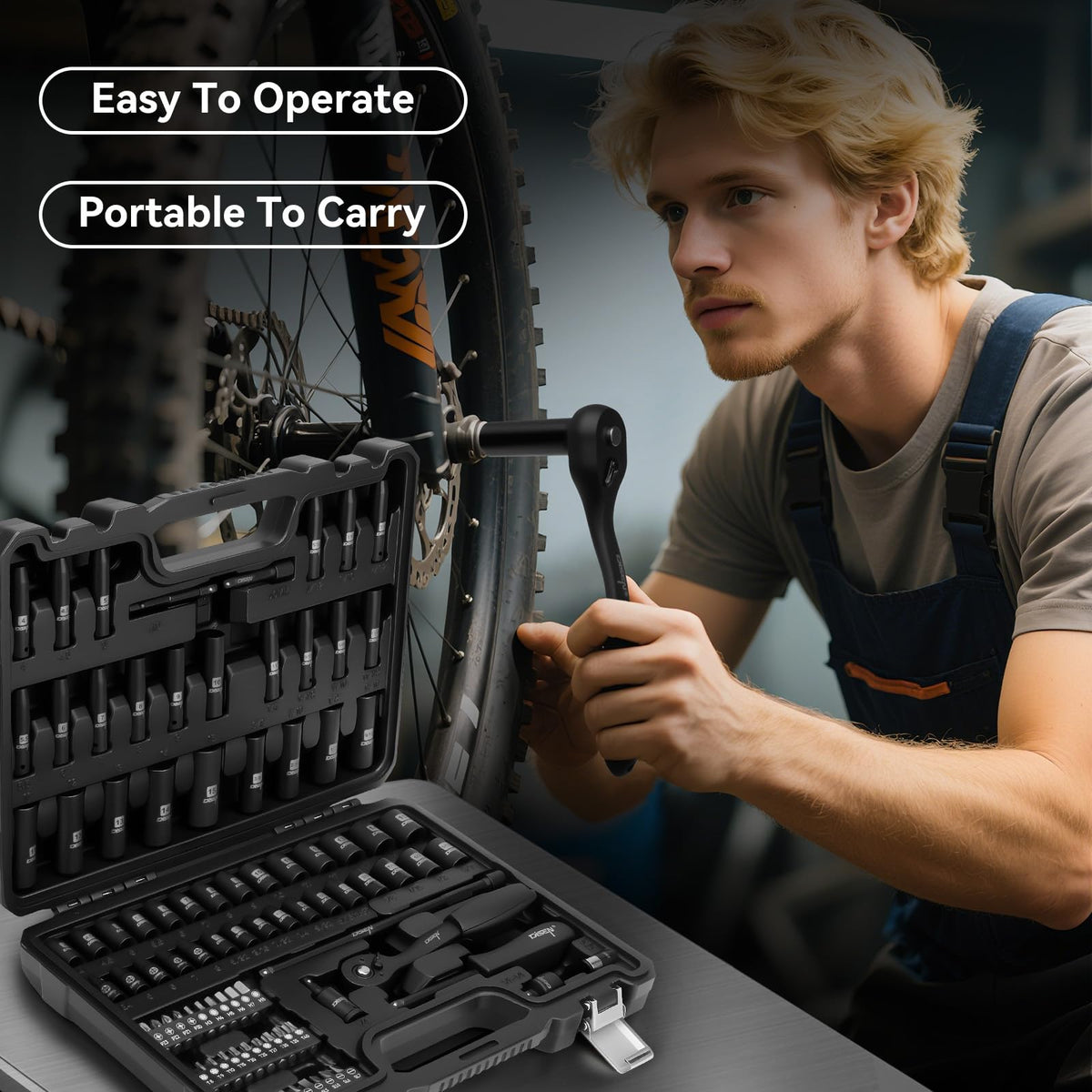 DISEN 94 PCS 1/4" Drive Impact Socket Set