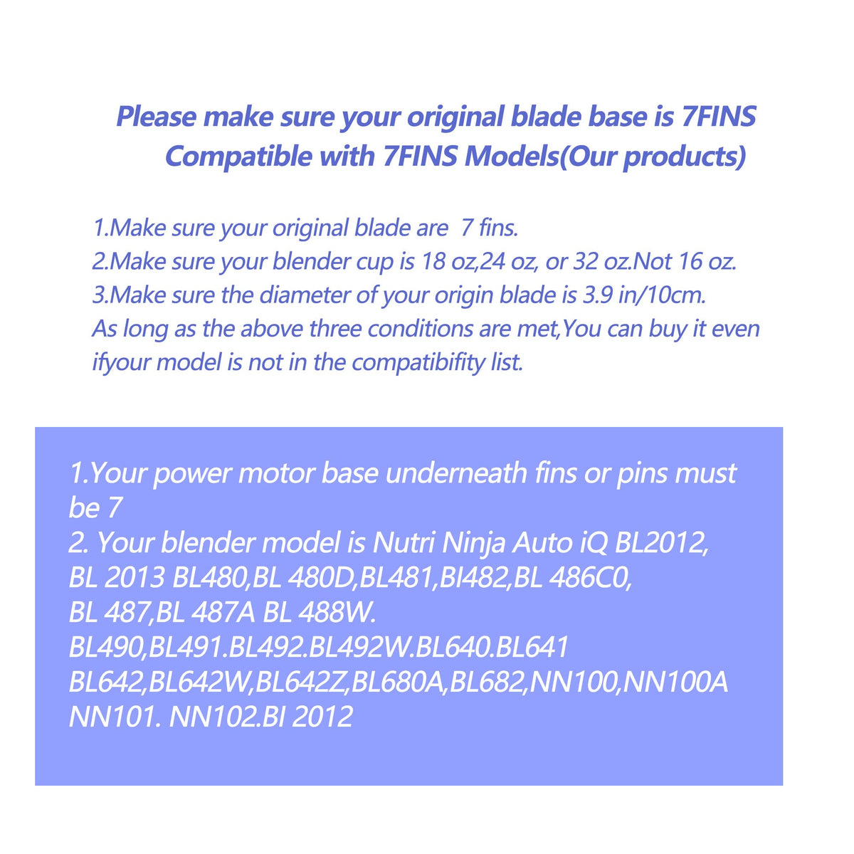1-Pack Extractor Blade Assembly 7 Fins, Replacement Blender Blade Compatible with Ninja Blenders Auto iQ BL480 BL482 BL642 BL682 NN102