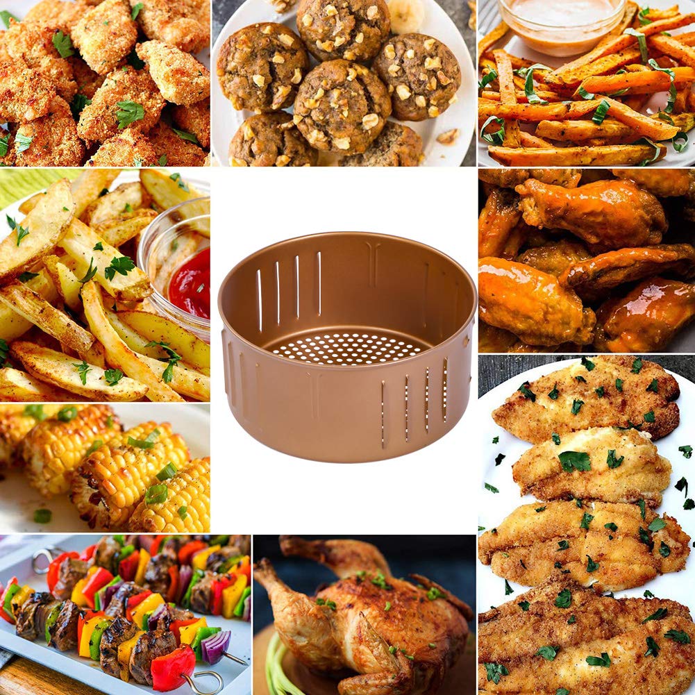 Air Fryer Replacement Basket 3.7QT For Power,Air fryer Accessories for Gowise USA, Non-Stick Fry Basket