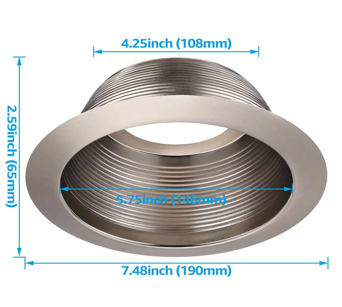 TORCHSTAR 6-Pack 6 Inch Integrated Can Light Trim