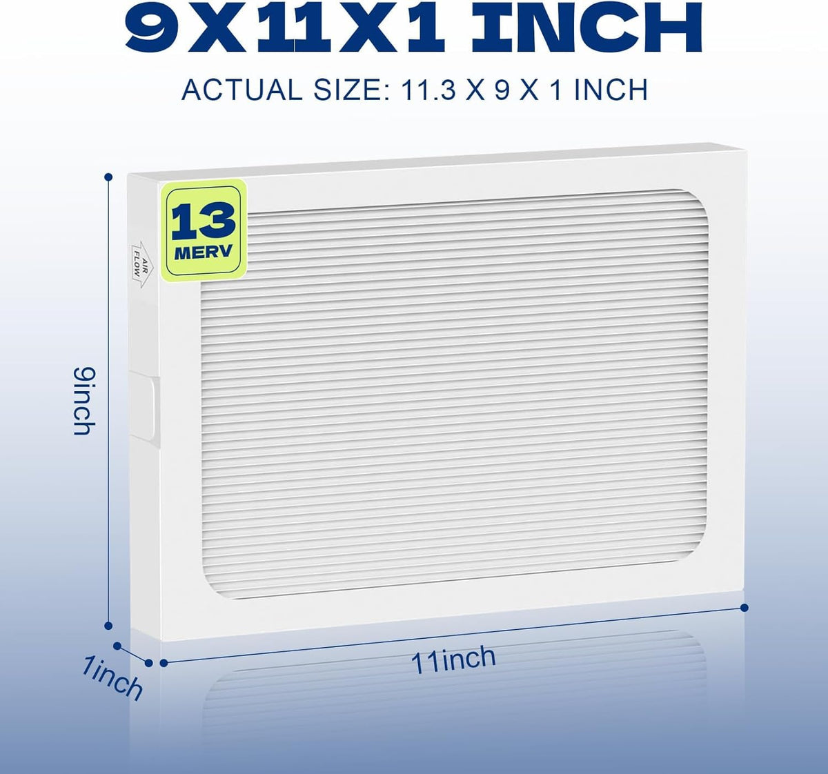 9 x 11 x 1 Dehumidifier Replacement Filters 4 Pack, Compatible with Santa Fe Compact70, Ultra70, Element, Compact2, UA 65H