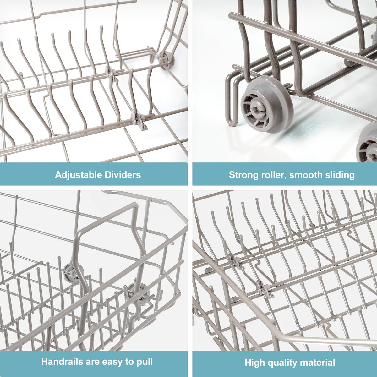 【2026 UPGRADED】DD82-01073A Lower Rack Assembly Replacement Parts Fit for Samsung Dishwasher Dishrack DW80R5061,DW80R5060,DW80K7050UG,DW80K5050US Series