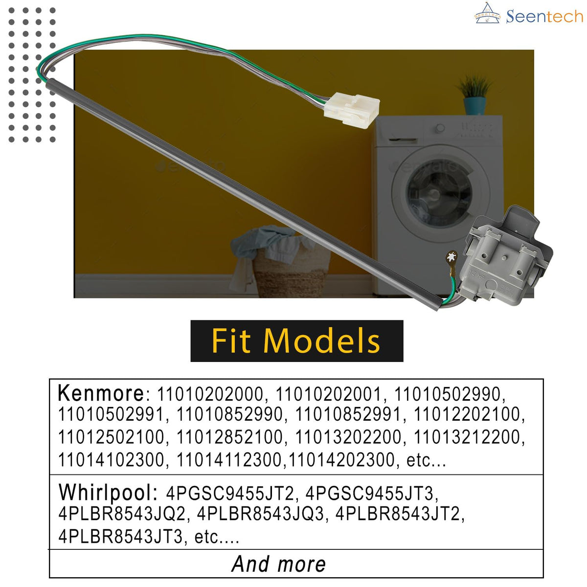 3949247 Washer Lid Switch by Seentech, Fit for Whi