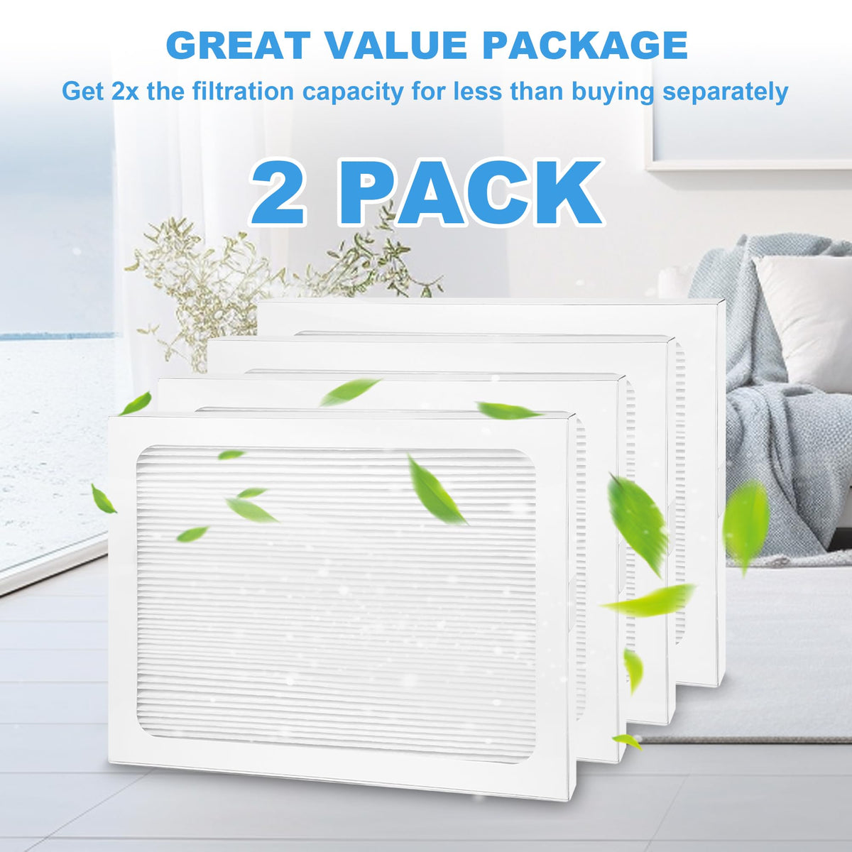 W-LINVEIN G 9 x 11 x 1 Dehumidifier Filter MERV 13 Compatible with Santa Fe Compact70, Ultra70, Element, Compact2, UA 65H dehumidifier Models, 2 Packs