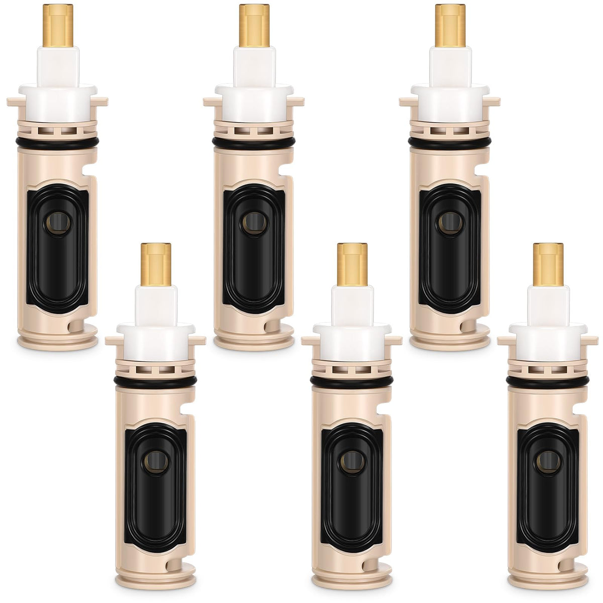 Qunclay 6 Pack Handle Faucets Tub Bathtub Shower Cartridge Replacement Tool Brass and Plastic Shower Part Compatible with Moen 1222 Replacement Cartridge Kit