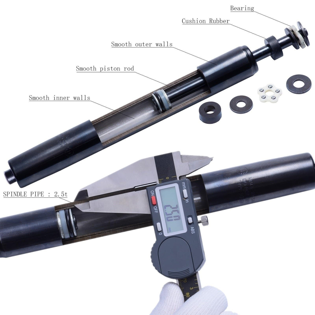 Office Chair Cylinder Replacement 4.4" Stroke, Universal Fit