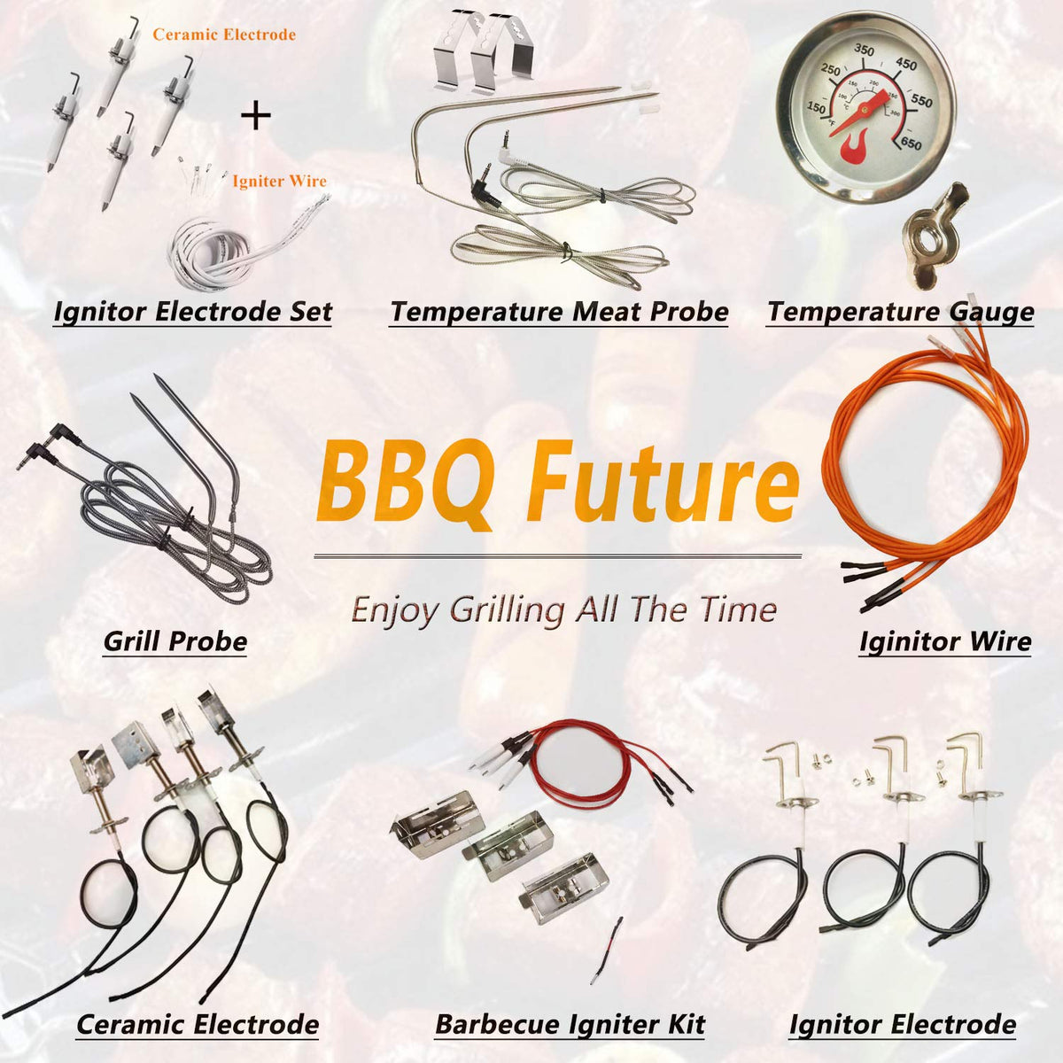 Igniter Kit with Collector Box for DCS 27/36/48 & BGA Series Grills, 3-Pack