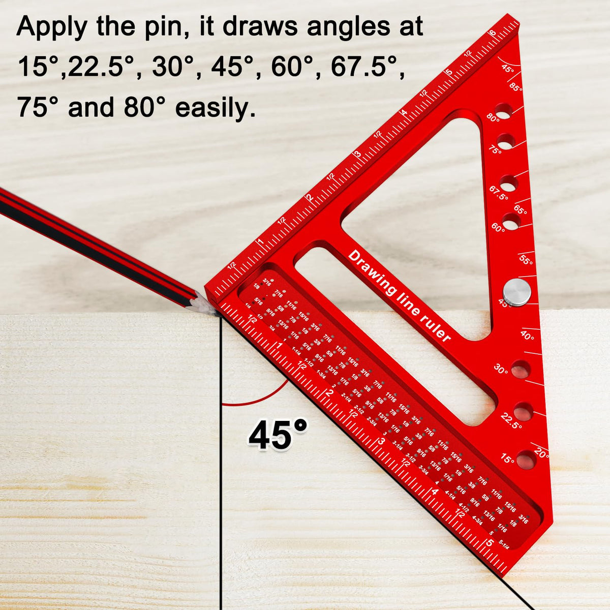ViewReal Large Carpenter Square, 3D Multi Angle Measuring Ruler