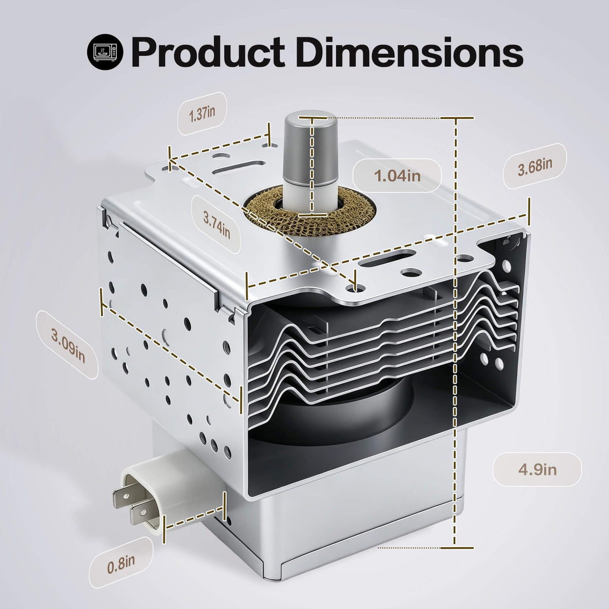 WB27X11126 M24FC-610A Magnetron Compatible with Galanz and GE Replacement for M24FB-610A 2M248J 2M253J WB27X11126c