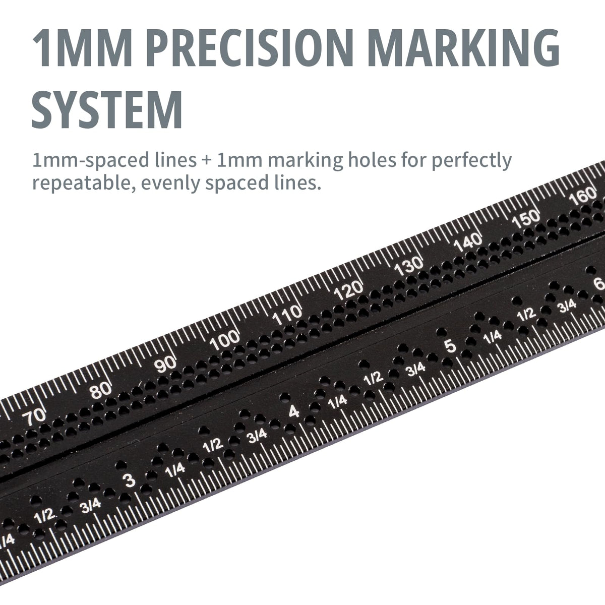 UNIPEC Combination Angle Square, 12-Inch Metric & Inch Ruler