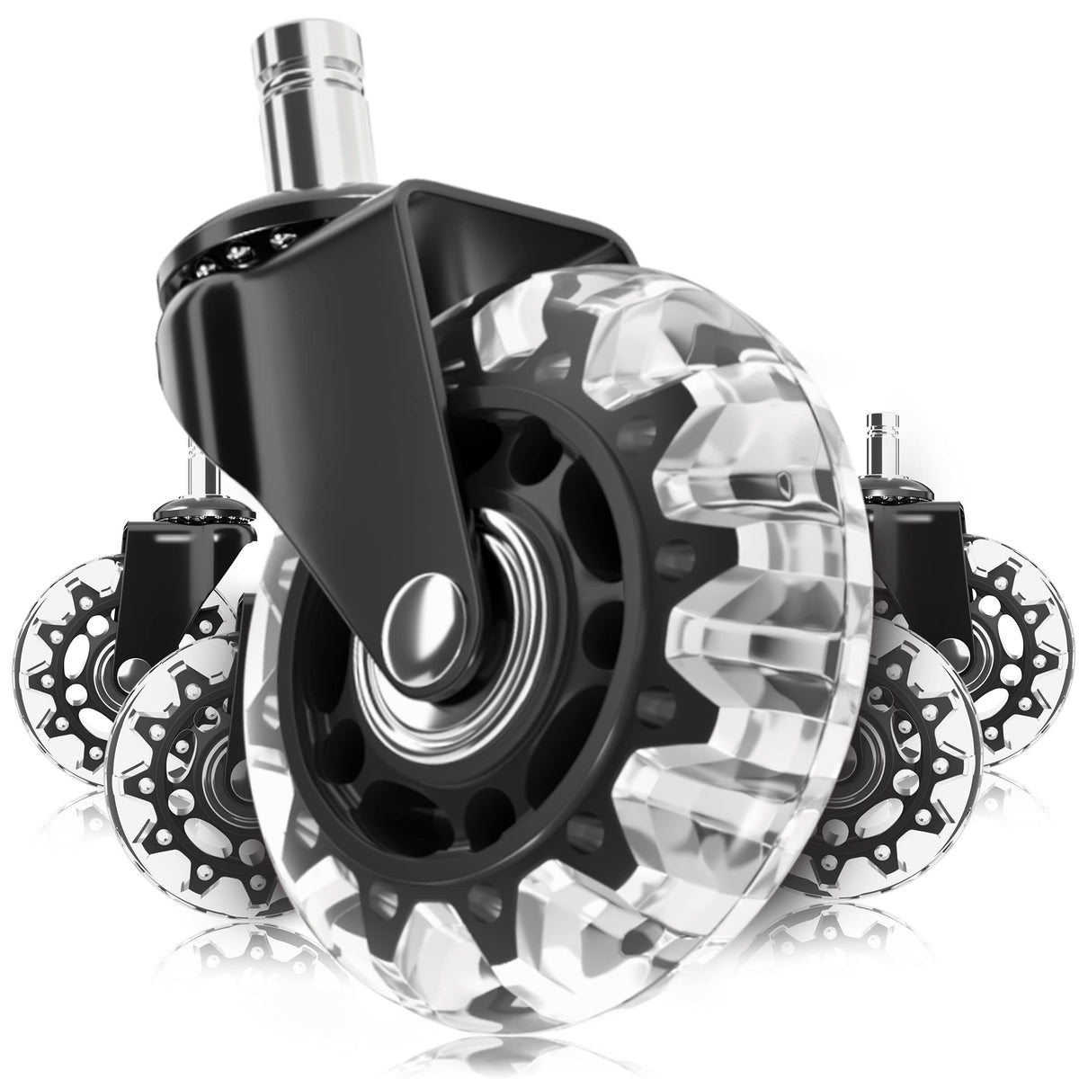 Lifelong Office Chair Wheels Replacement, Heavy Duty, Black, 5-Pack