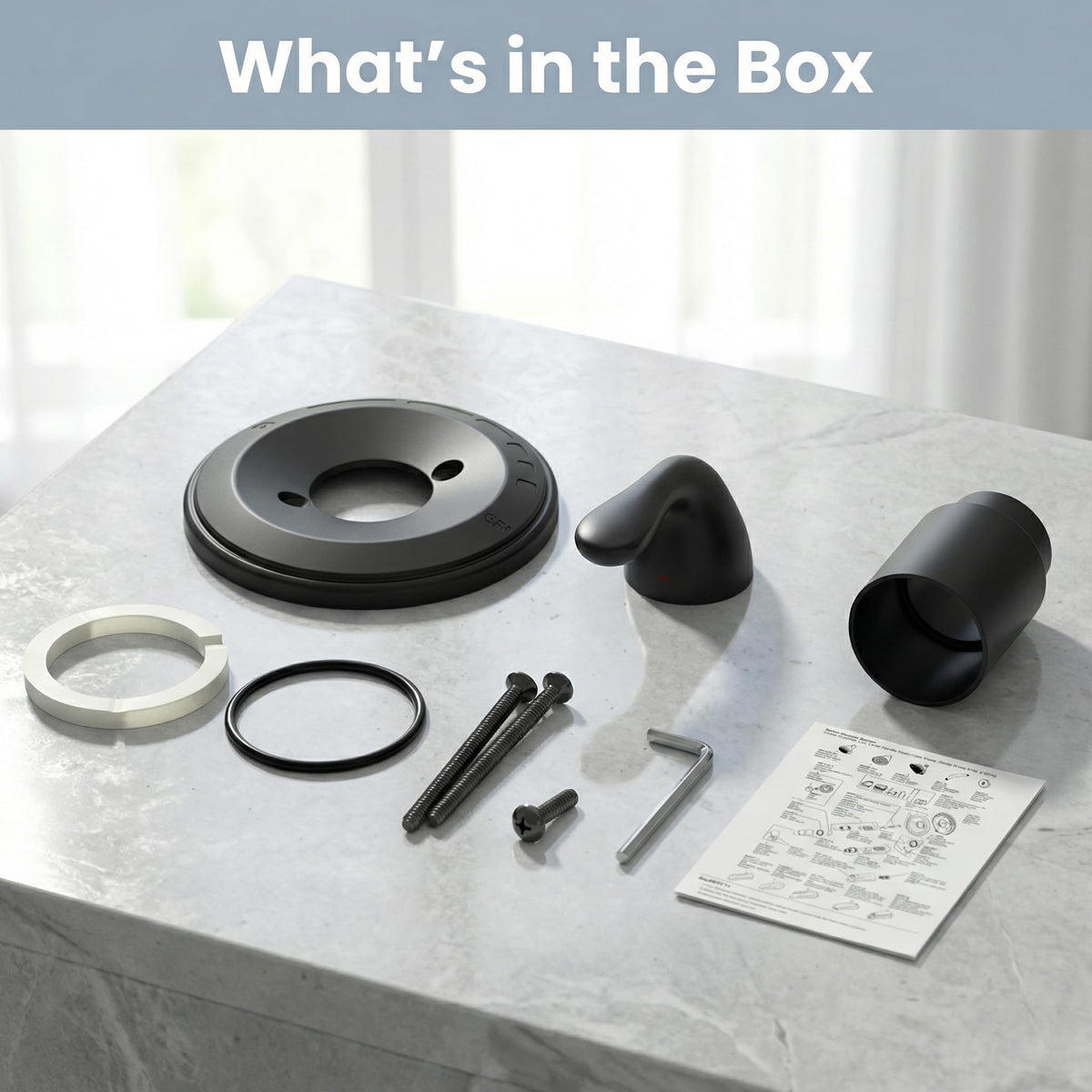 Shower Trim Kit Compatible with Delta 13/14 Series, Matte Black Shower Handle & Cover Plate Replacement, Fits R10000-UNBX/UNBXHF/UNWS/UNWSHF, Cartridge & Valve Body Not Included