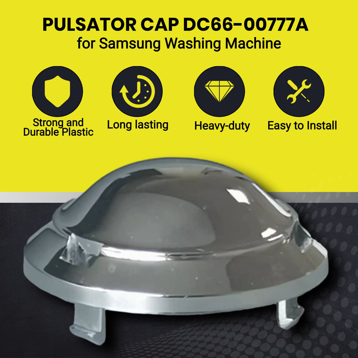 (2 Pack) Washer Pulsator Cap Replacement - Part Number DC66-00777A Highly Compatible with Samsung Washer Model Numbers 5788799, 3282678, AP5788799 and PS8753312