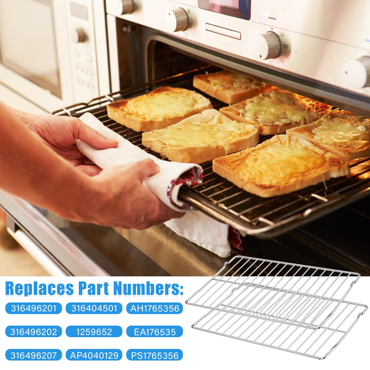 316496201 Heavy Duty Stove Oven Rack for Frigidaire Oven Rack Replacement 24.2" X 16" Stove Wire Shelf Frigidaire Range/Stove/Oven Rack 316496201,Kenmore Induction Stove Oven Racks,Stainless Steel