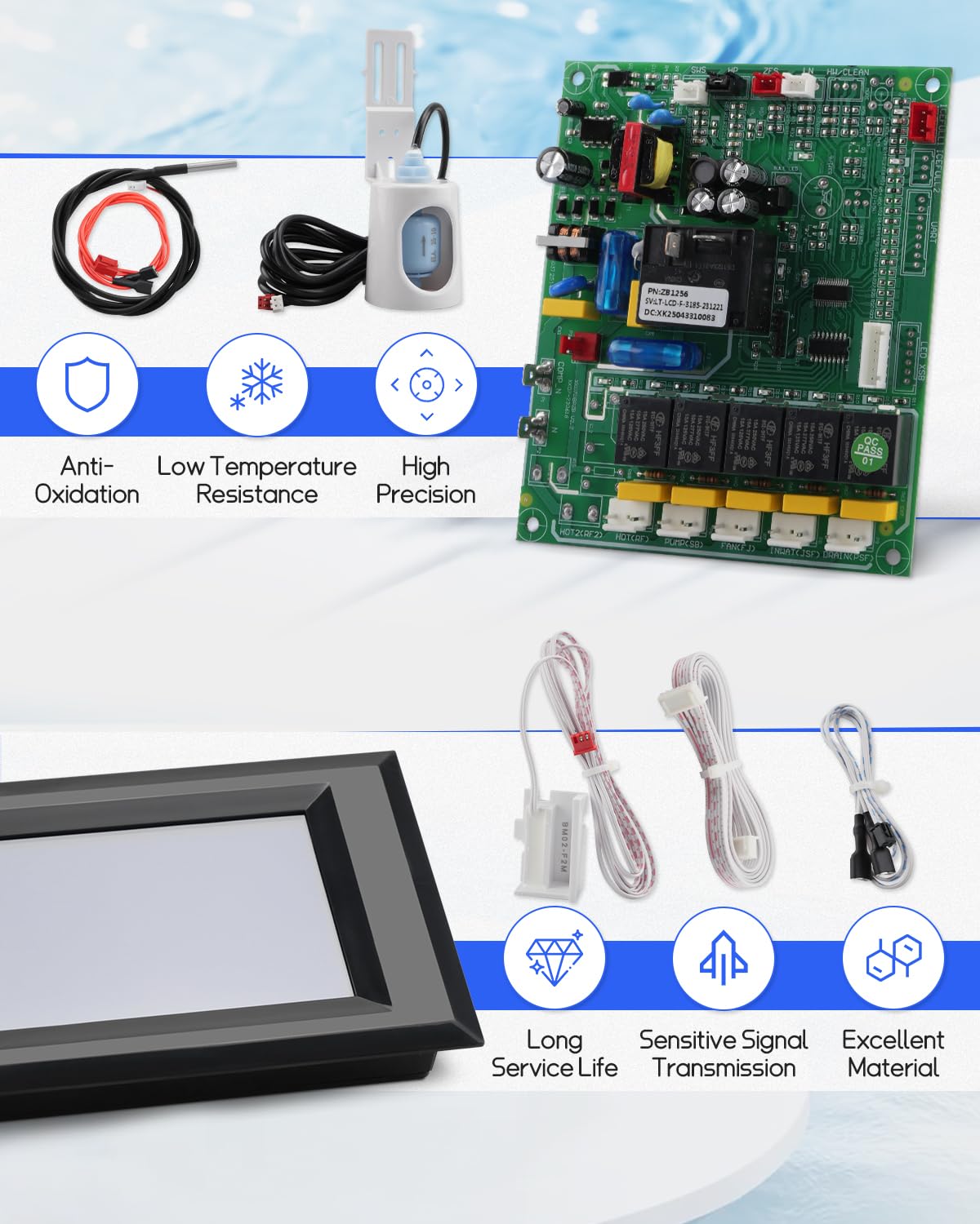Blue Touch Screen ice Makers Control Board Fit for