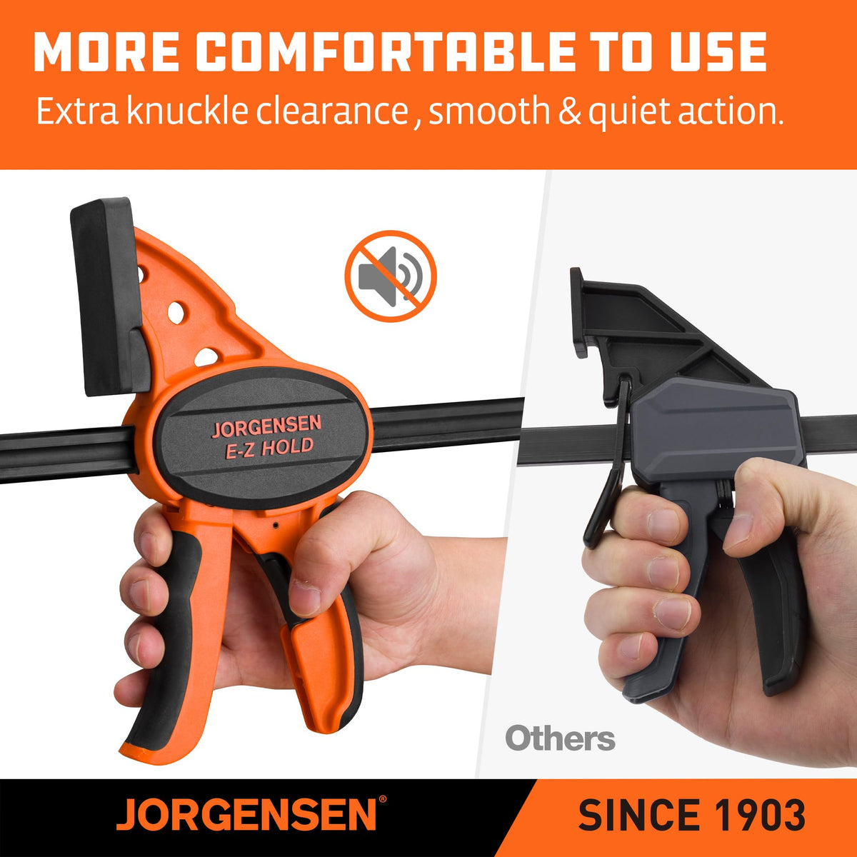 JORGENSEN E-Z Hold 2-Pack 12" 400LBS Medium Duty Woodworking Bar Clamps