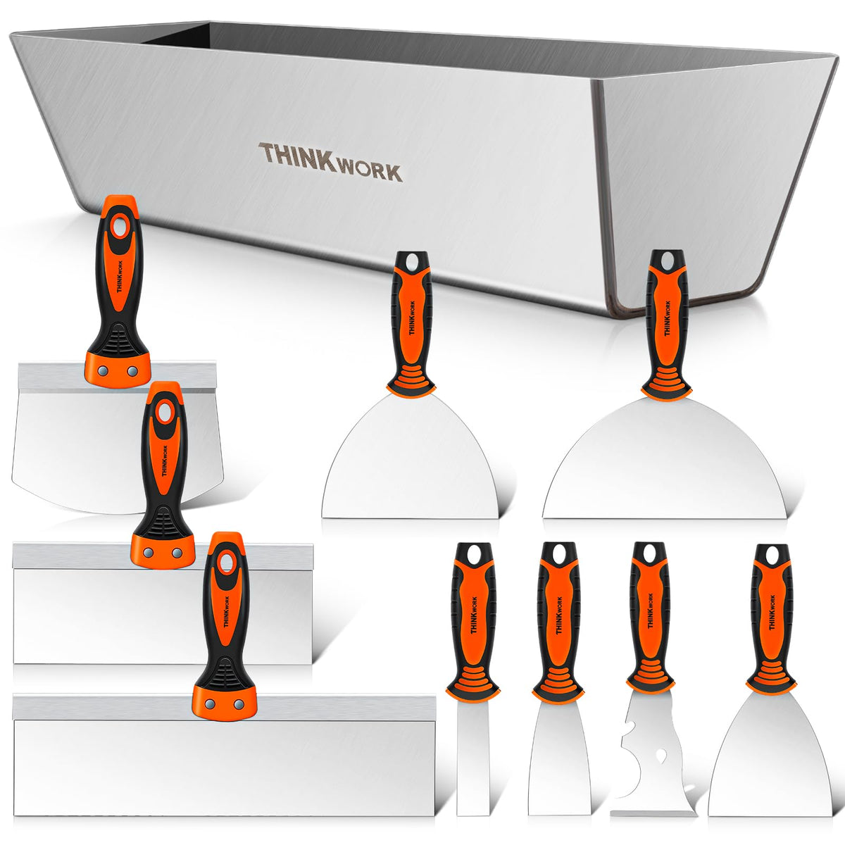 THINKWORK Drywall Knife Set, 10Pcs Drywall Tools Kit