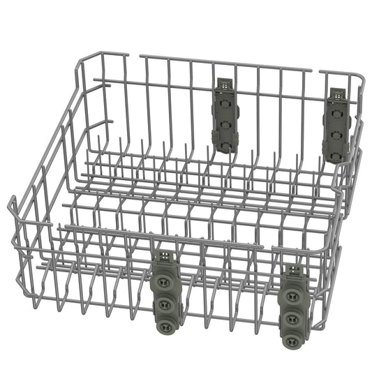 Upgraded WD28X35779 Dishwasher Upper Rack Compatible with GE Dishwasher Rack Replacement WD28X30219 GDF510PSR3SS GDF510PSM0SS GDF535PSR0SS GDT550HSD4SS GE Dishwasher Parts Top Rack Tray With Wheels
