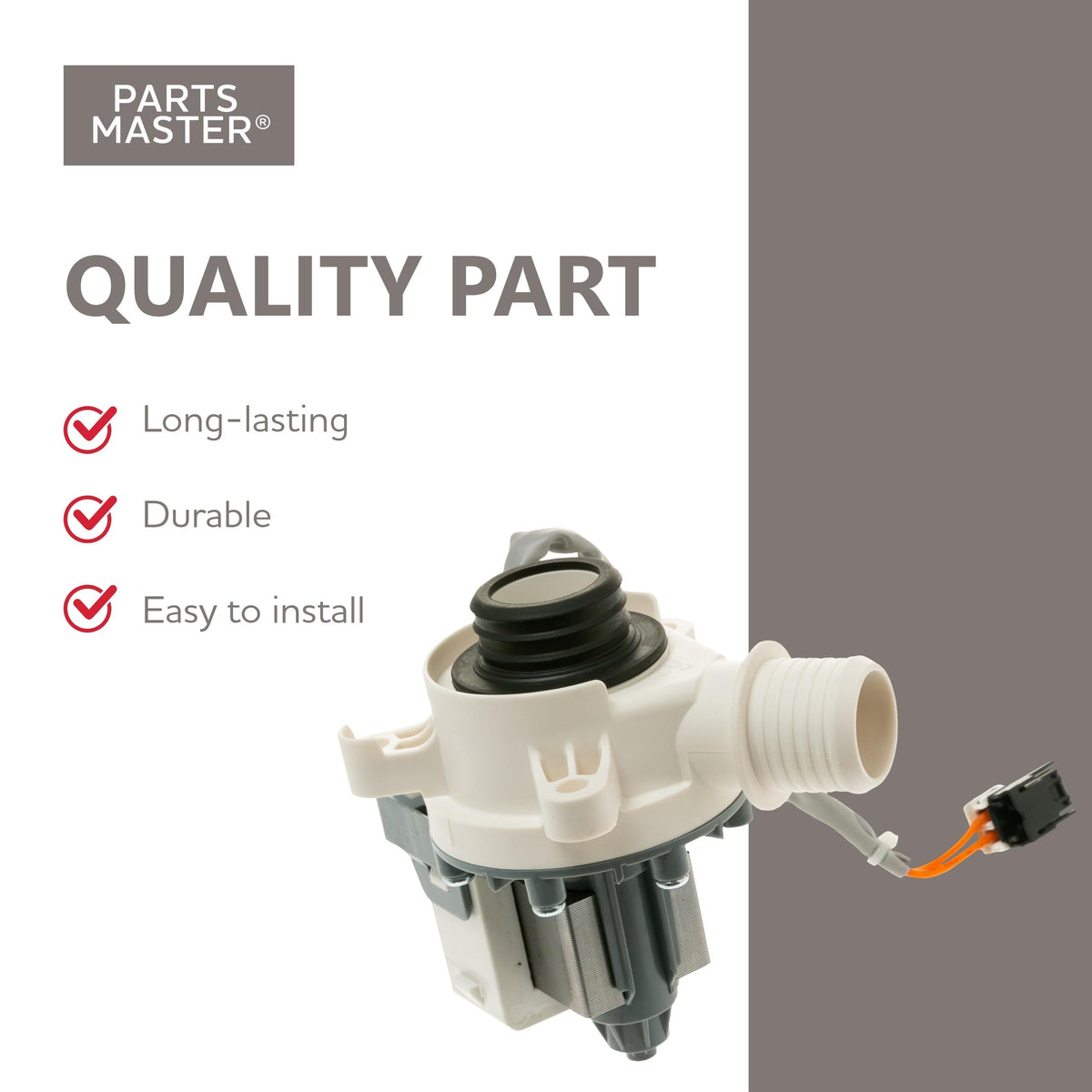 Parts Master Replacement (290D1201G003) – Washer Drain Pump Assembly - Direct Replacement for WH23X28418, WH23X24178, WH23X27574, PS12723115, AP6889136, 290D1201G001