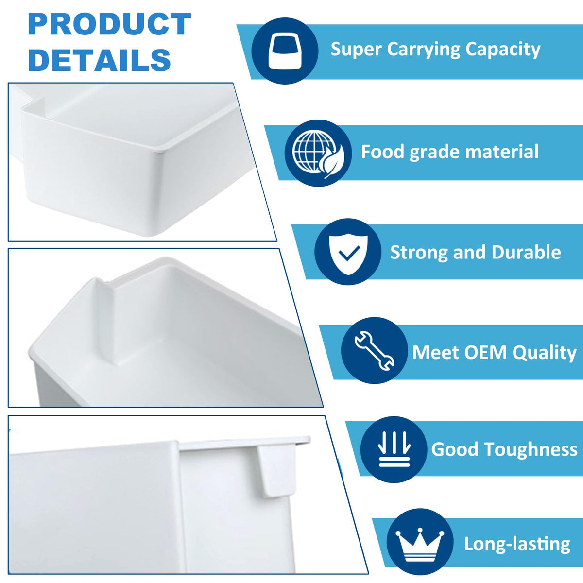 2 Pack 2187172 Refrigerator Door Shelf Bin Compati