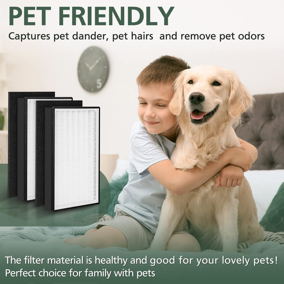 2 Pack A2 Replacement Filter Compatible with 3M Filtrete Room Air Purifier Models FAP-C02-A2, FAP-C03-A2, FAP-T03-A2, Part # 1150101