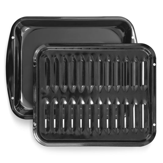 Broiler Pan for Oven Nonstick Porcelain Coated - 1