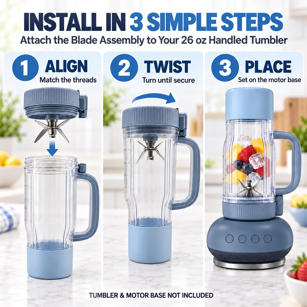 Replacement Crush Blade compatible with Ninja BlendBoss Blender