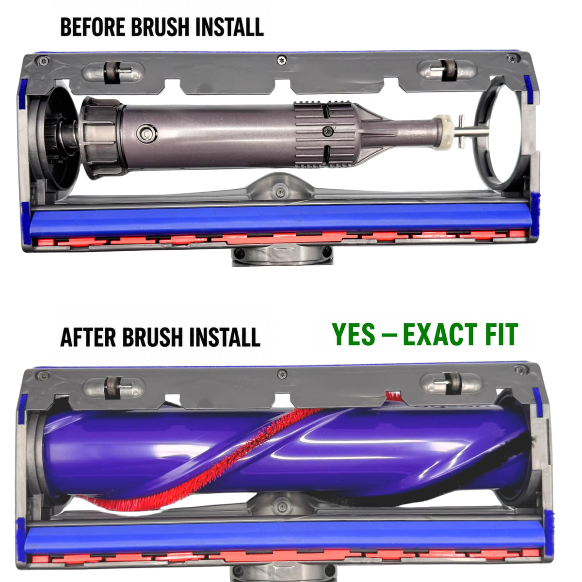 TRUVARO Roller Brush Bar Roll & Brush End Cap Compatible with Dyson V8