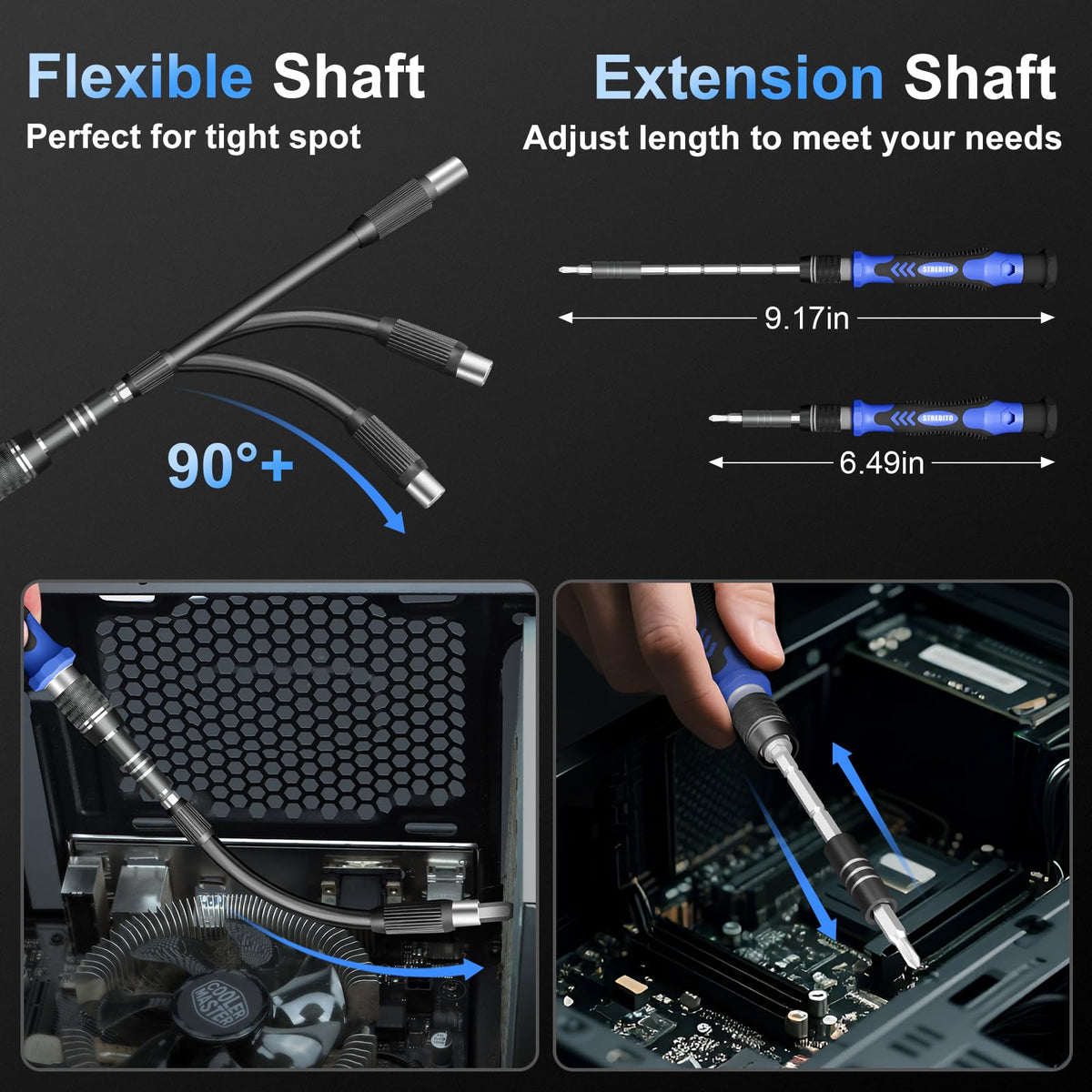 STREBITO Electronics Precision Screwdriver Sets 142-Piece with 120 Bits