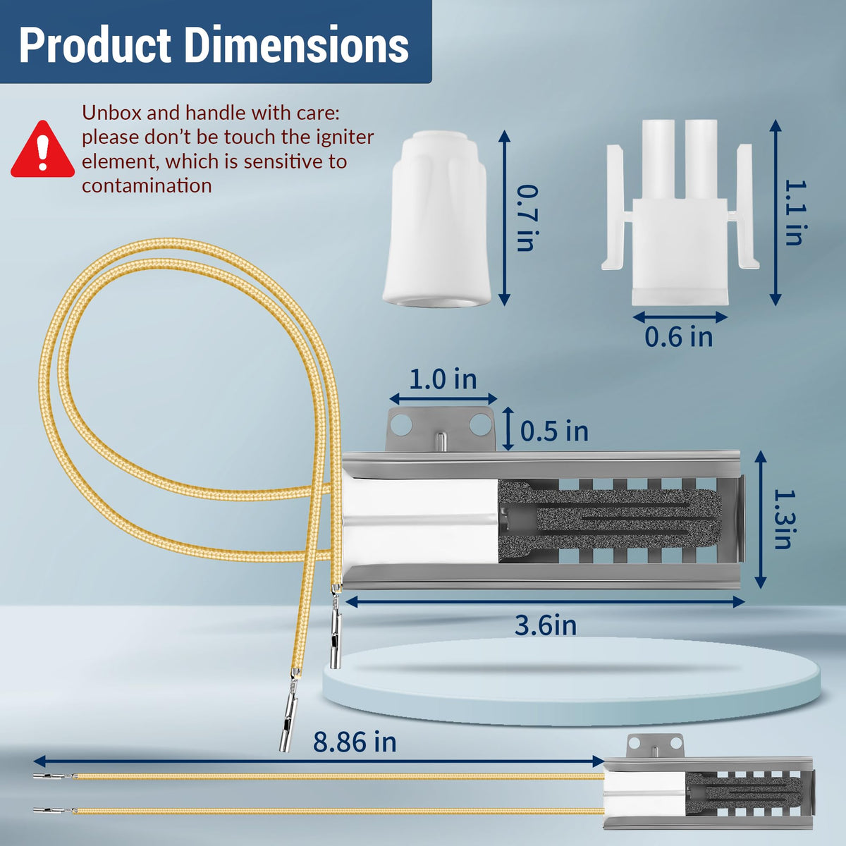2 Pack Gas Oven Igniter Compatible with DG94-00520