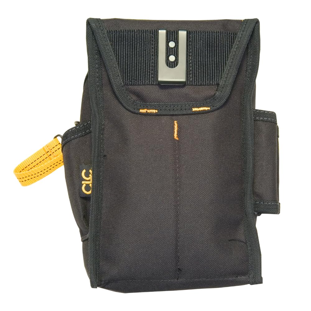 CLC Custom Leathercraft 1524 Ziptop Utility Pouch, Medium, Black, 11 Pockets