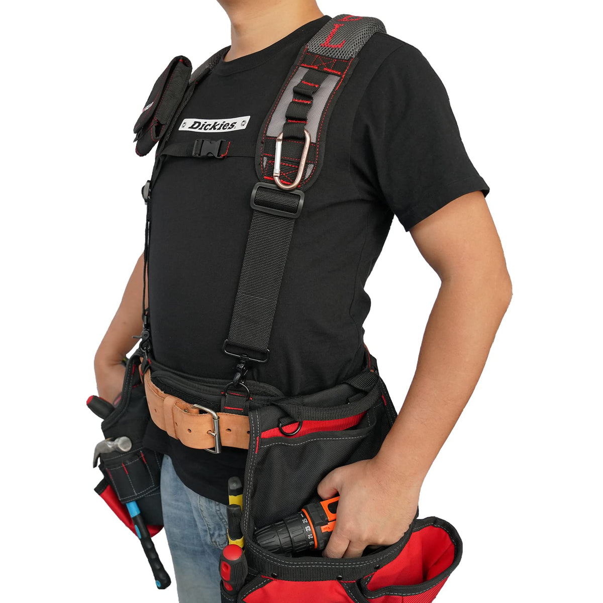 KUNN Gel-Padded Tool Belt Suspenders for Construction Work - Comfortable Support for Carpenters,Electricians & DIY