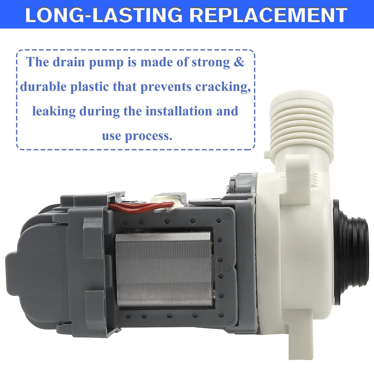 W10276397 Washer Drain Pump for Whirlpool Kenmore Mayt-ag Washing Machine-Replaces WPW10276397VP B40-3A 1874334 AP6018417 LP397（10 Years WARRANTY）