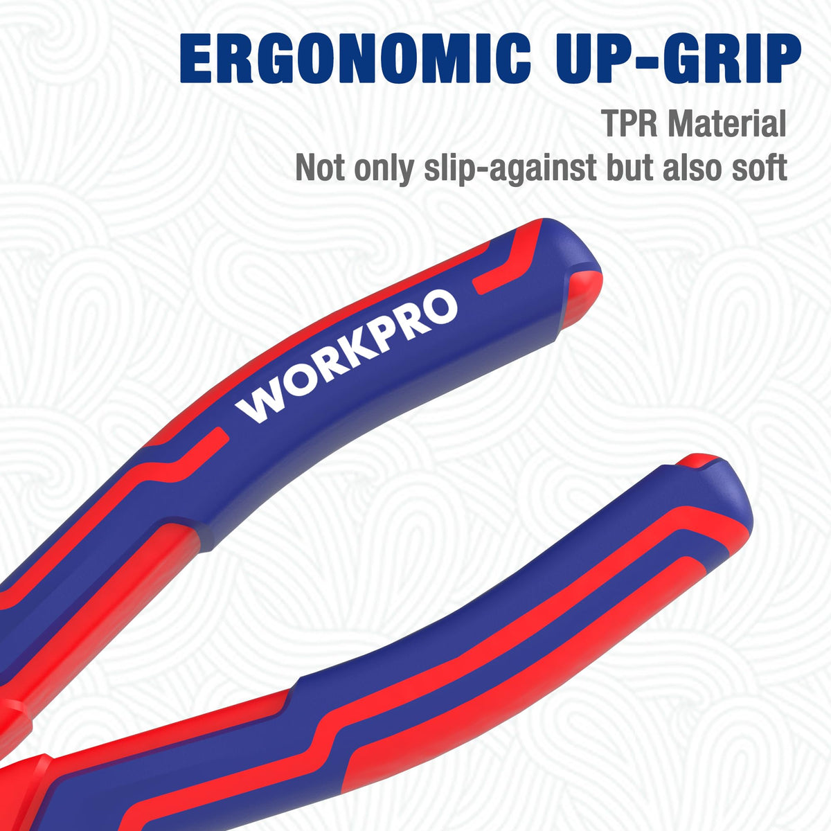 WORKPRO Premium 6" & 8" Needle Nose Pliers, Paper Clamp Precision, Heavy-Duty CRV Steel, Soft Grip with Wire Cutter, Long Nose Cutting Pliers
