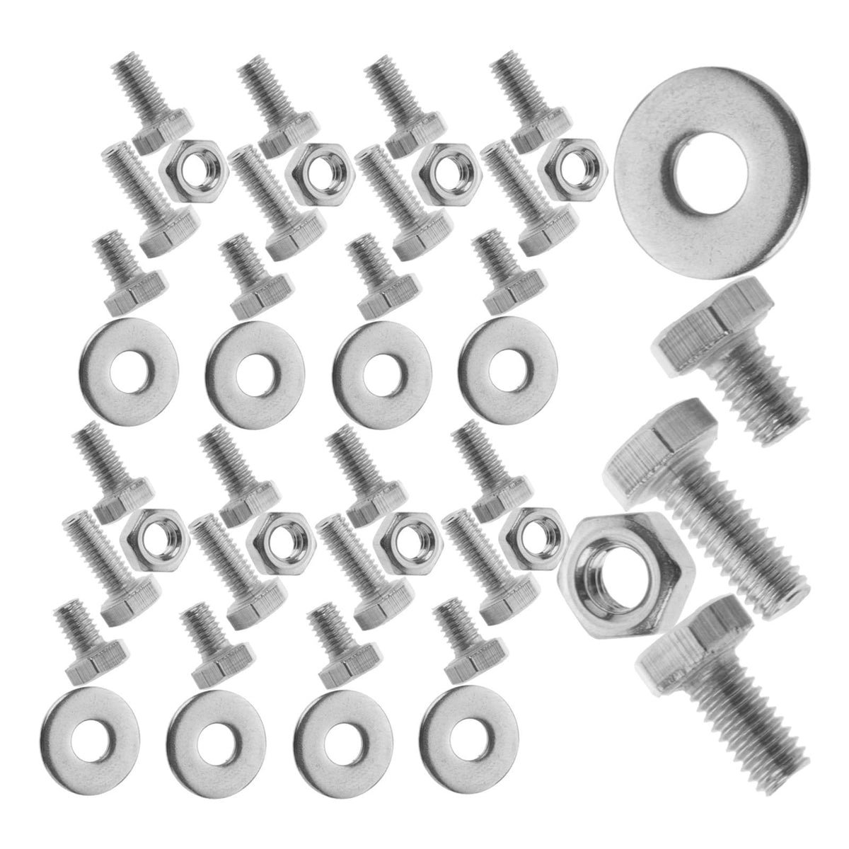 10 Sets Carriage Bolts and Nuts Kit Replacement Assortment
