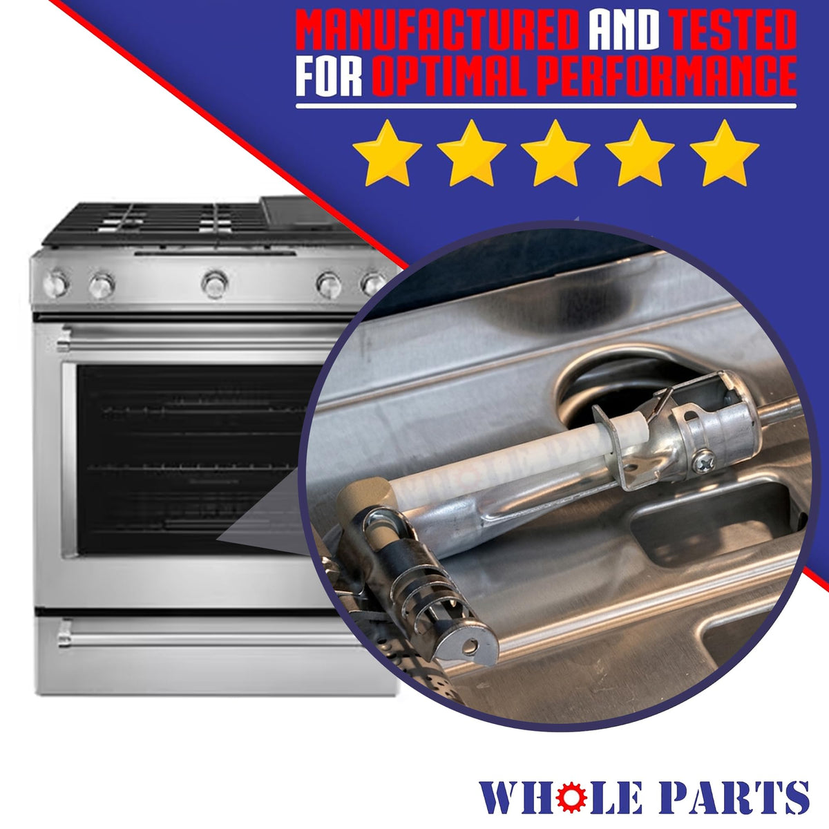 Whole Parts Upgraded Range Oven Igniter Part# W10324262